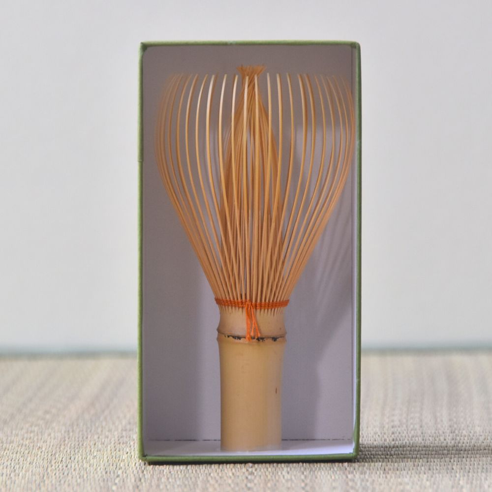 White Bamboo Whisk Persimmon Shirotake Takayama Chasen for Matcha