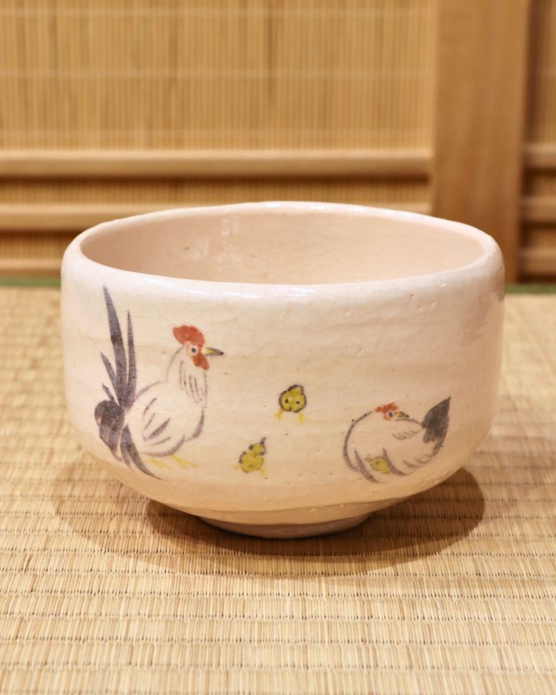 Rooster Kyo Ware Matcha Tea Bowl (USED)
