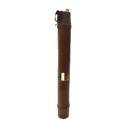 Brown leather case on a white background