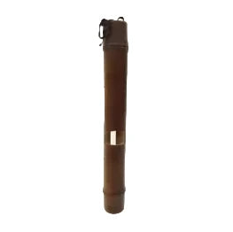 Brown leather case on a white background