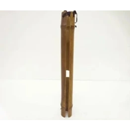 Wooden fishing rod holder on a white background