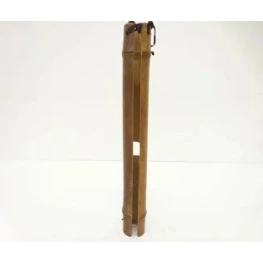 Wooden fishing rod holder on a white background