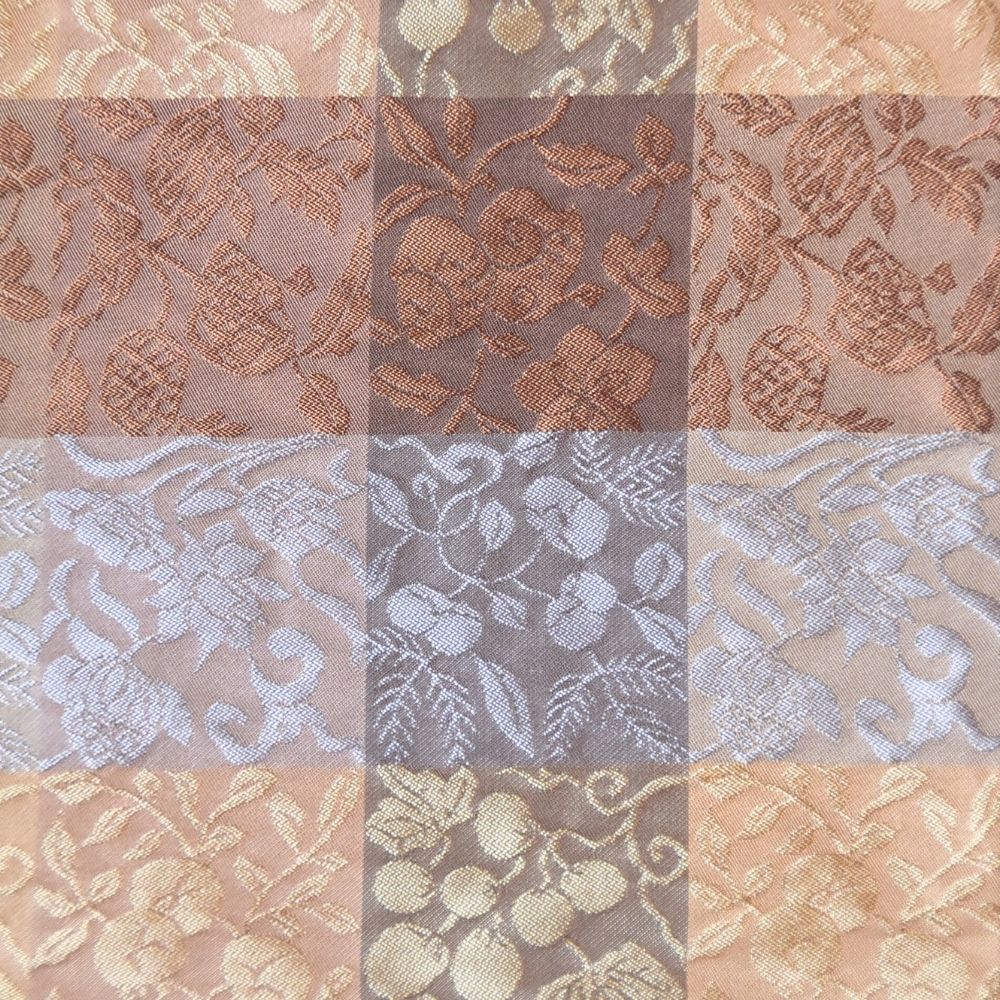 Grid of various textured fabric patterns in neutral colors