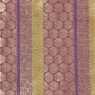 Striped fabric with gold and purple pattern