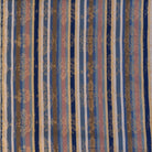 Striped fabric with blue, brown, and beige pattern