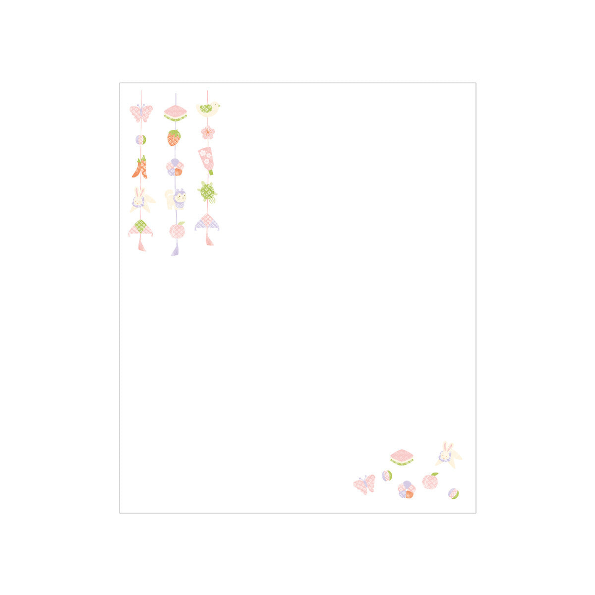 Decorative elements on a white background