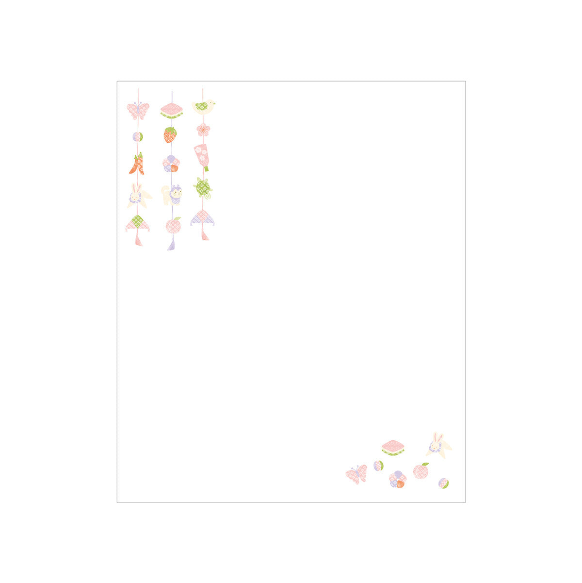 Decorative elements on a white background