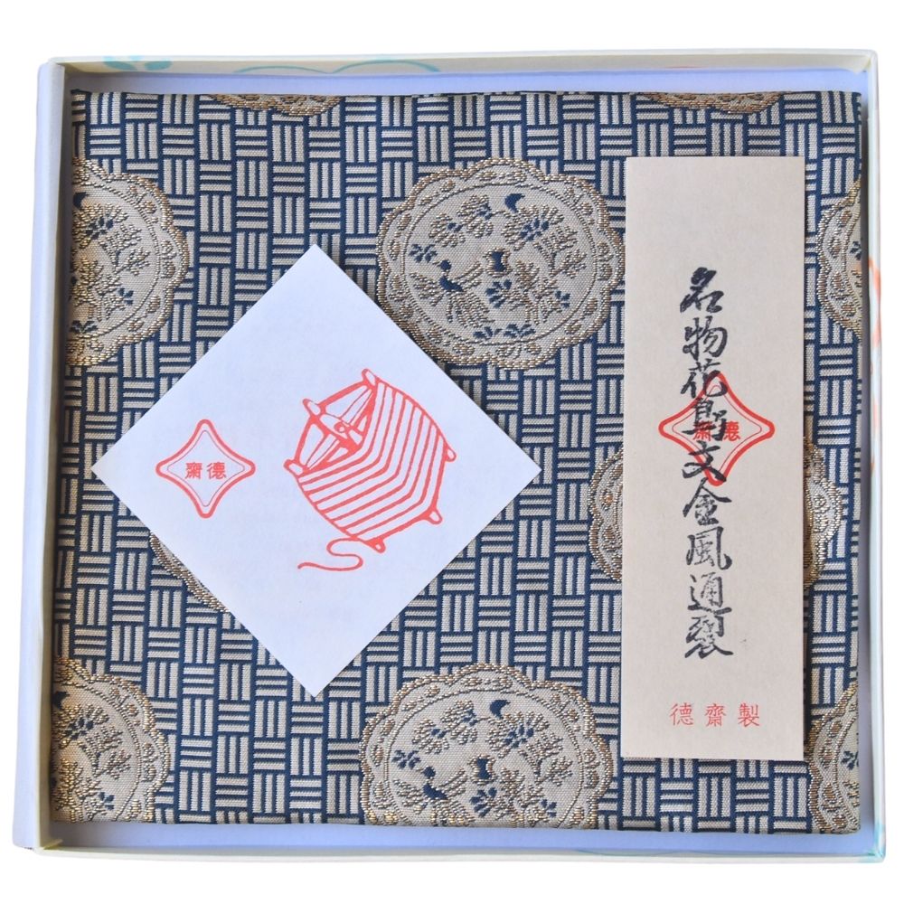 Japanese Nishijin silk kobukusa with traditional packaging for tea ceremony