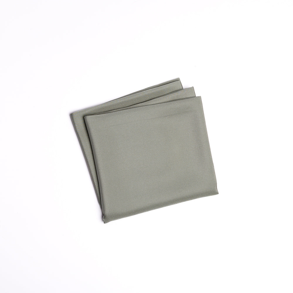 Folded Rikyunezumi Stone Gray silk fukusa for Japanese tea ceremony