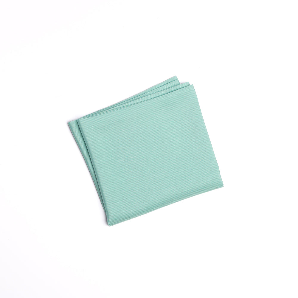 Mint green silk fukusa for Japanese tea ceremony made from premium Shioze silk by Kitamura Tokusai.