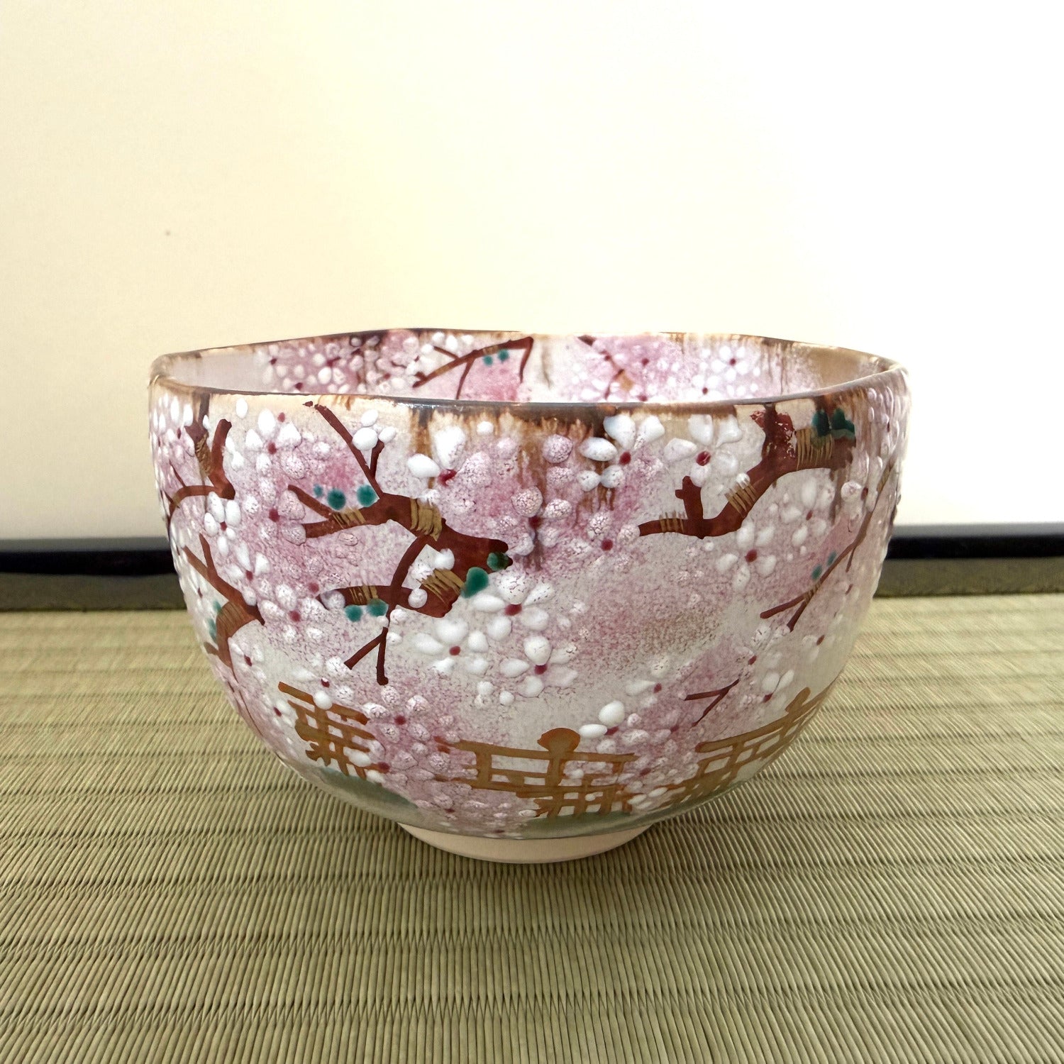 Togetsukyo Sakura Matcha Bowl | Morishita Shusai Kyo Ware – Nara