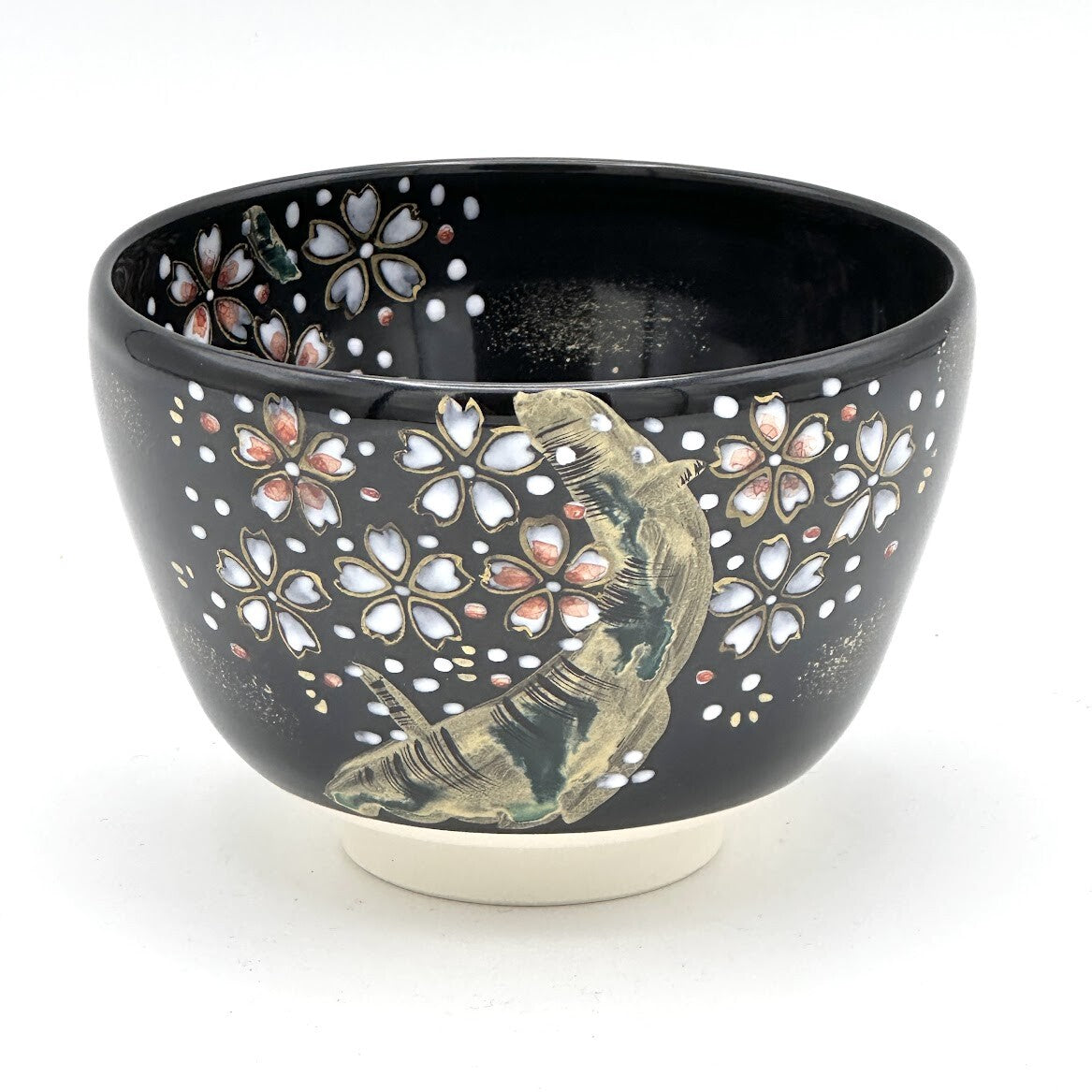 花柄の黒い茶碗 matcha bowl Matcha Bowl – Chawan – Nara Tea Co.
