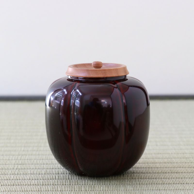 茶 takako Akoda Chaki – Tame Urushi Lacquer by Shiko Hosokawa – Takaoka
