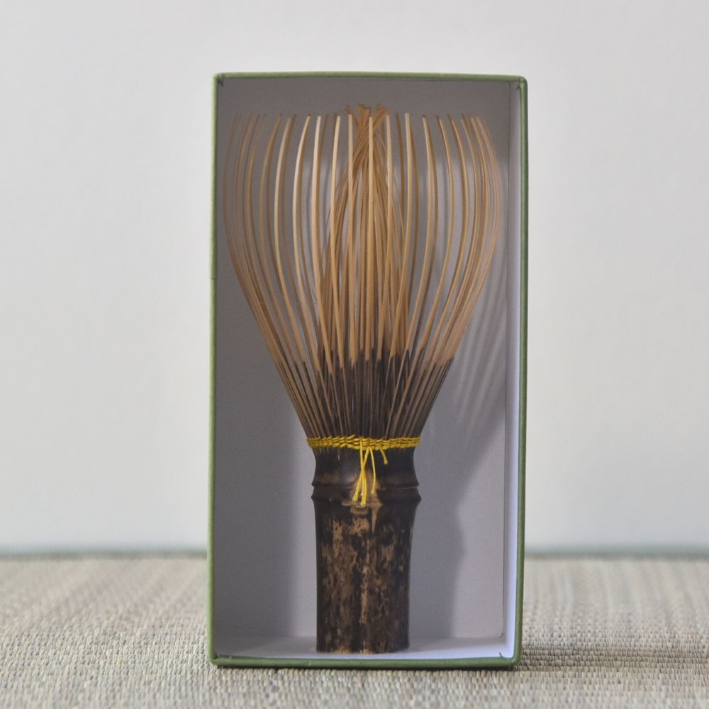 Black Bamboo Whisk Mustard Thread Kurotake Takayama Chasen for
