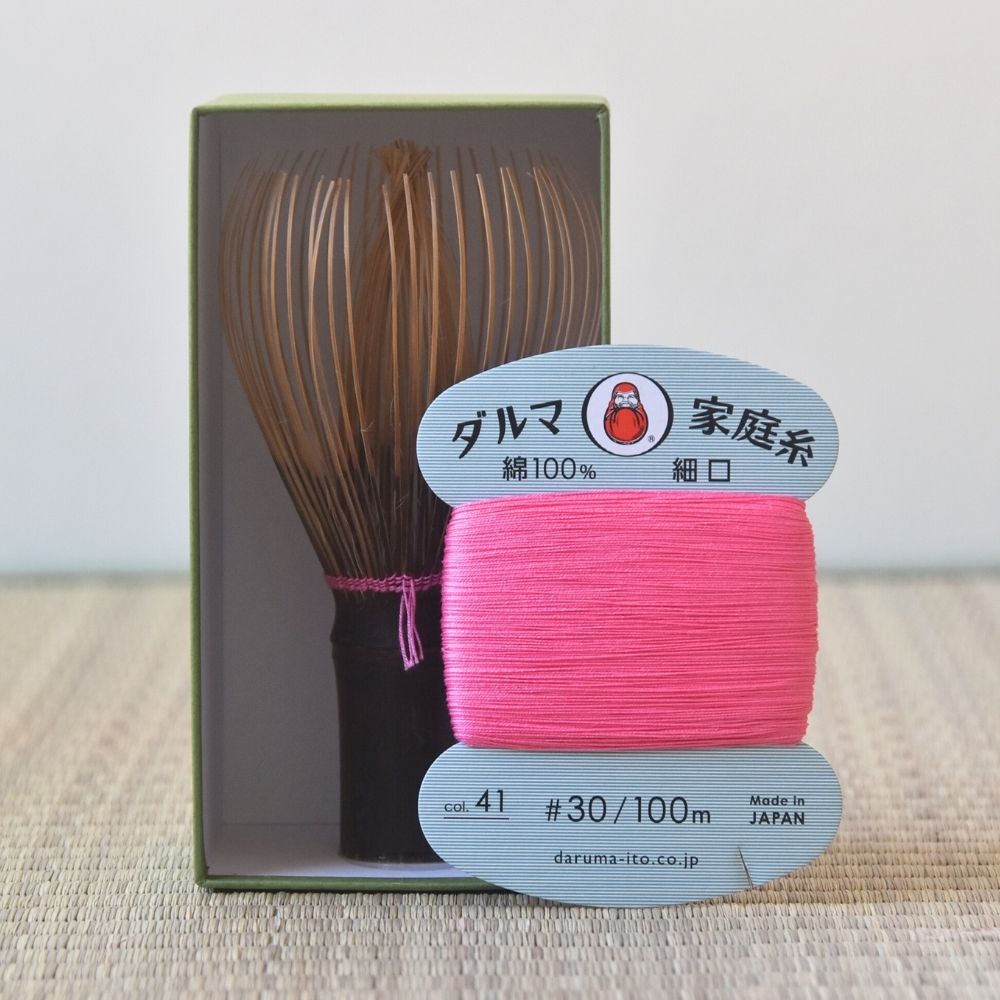 Black Bamboo Whisk Pink Kurotake Takayama Chasen for Matcha – Nara