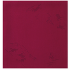 Burgundy Yuzen Silk Fukusa featuring the Year of the Horse (2026), handcrafted by Kitamura Tokusai.