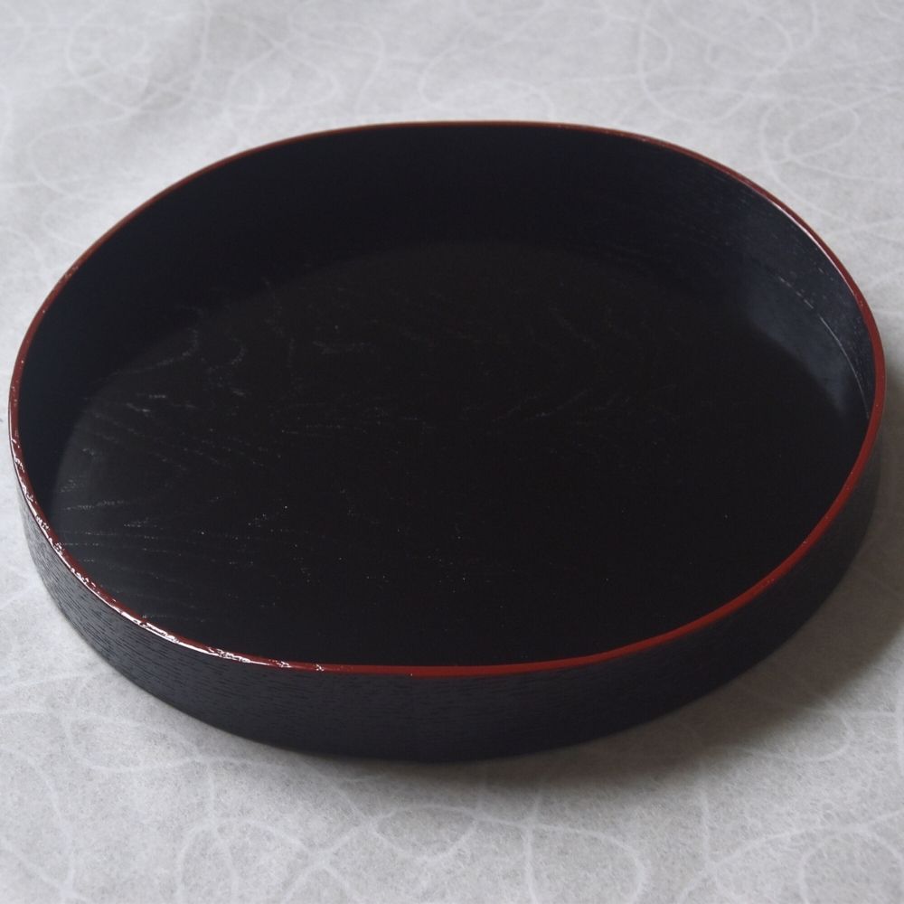 Black Lacquered Chanoyu Tray (Yamamichi-bon) for Tea Ceremony