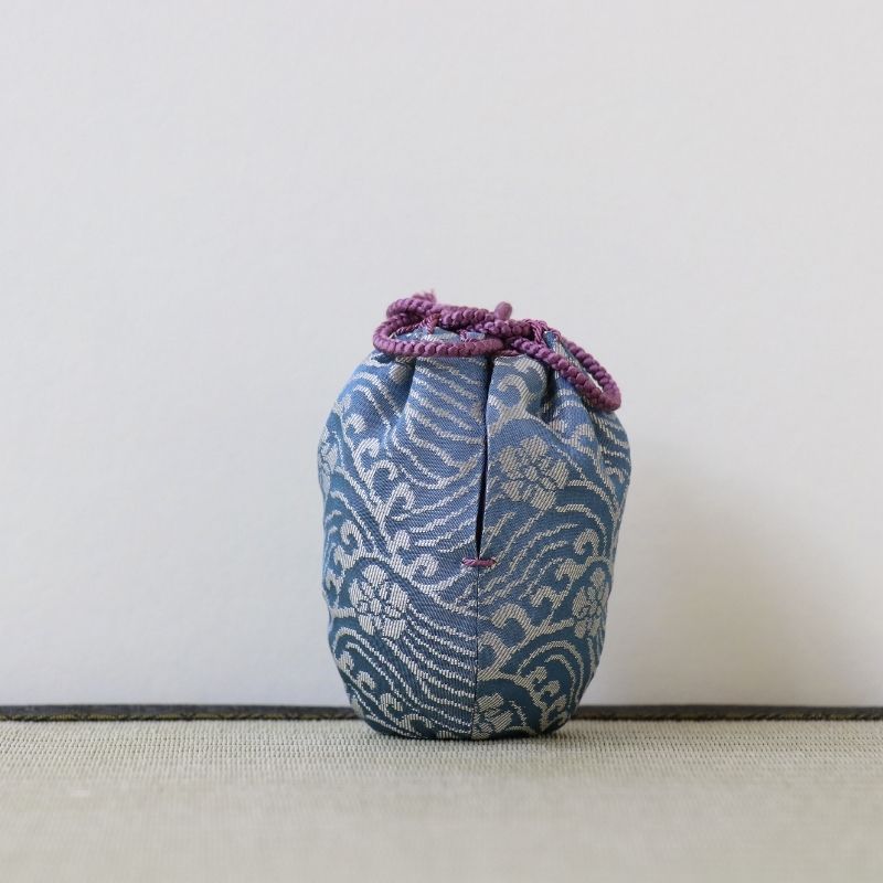 Japanese tea ceremony shifuku textile with  Hatou Baikamon for koicha (thick matcha) tea utensils