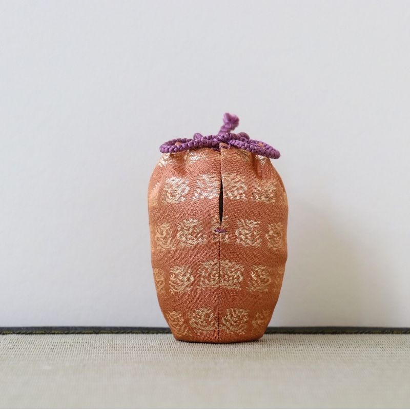 Japanese tea ceremony shifuku textile with   Kaku Ryu Kinran  for koicha (thick matcha) tea utensils