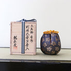 Ryuki Kiln Rikyu Marutsubo Utsushi Chaire for Koicha (thick tea) in the Japanese tea ceremony, presented with a paulownia wood storage box.