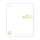 Notepad with cartoon dog illustrations on a white background