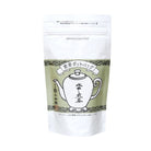 Tea package with teapot illustration and Japanese text on a white background