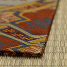 Angled view of Arisugawa Shika Mon Kobukusa showing traditional Nishijin silk weave and deer motif used for the Way of Tea.