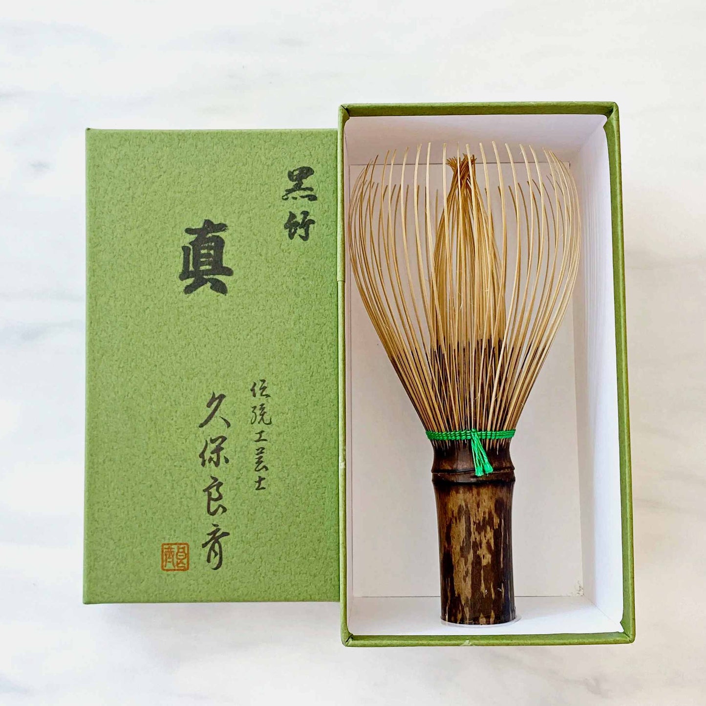 Black Bamboo Whisk with Color String Kurotake Takayama Chasen