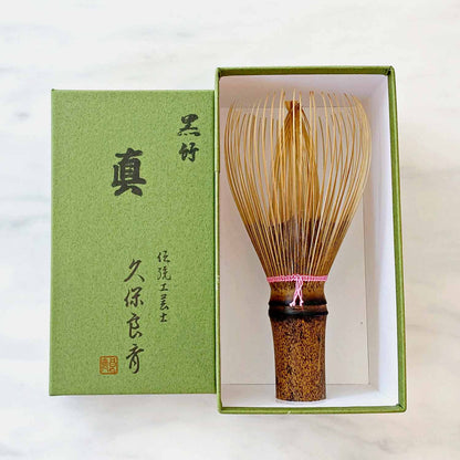 Black Bamboo Whisk with Color String Kurotake Takayama Chasen