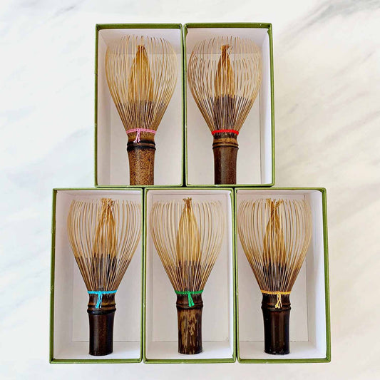 Black Bamboo Whisk with Color String Kurotake Takayama Chasen