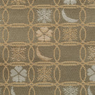 Close-up of the Shippo Setsugekka brocade with overlapping circles, snow, crescent moon, and flower motifs.