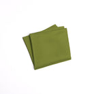 Folded Choji Moss Green silk fukusa for Japanese tea ceremony