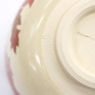Close-up of the foot and base of the Eika Miyaji autumn maple leaves matcha bowl