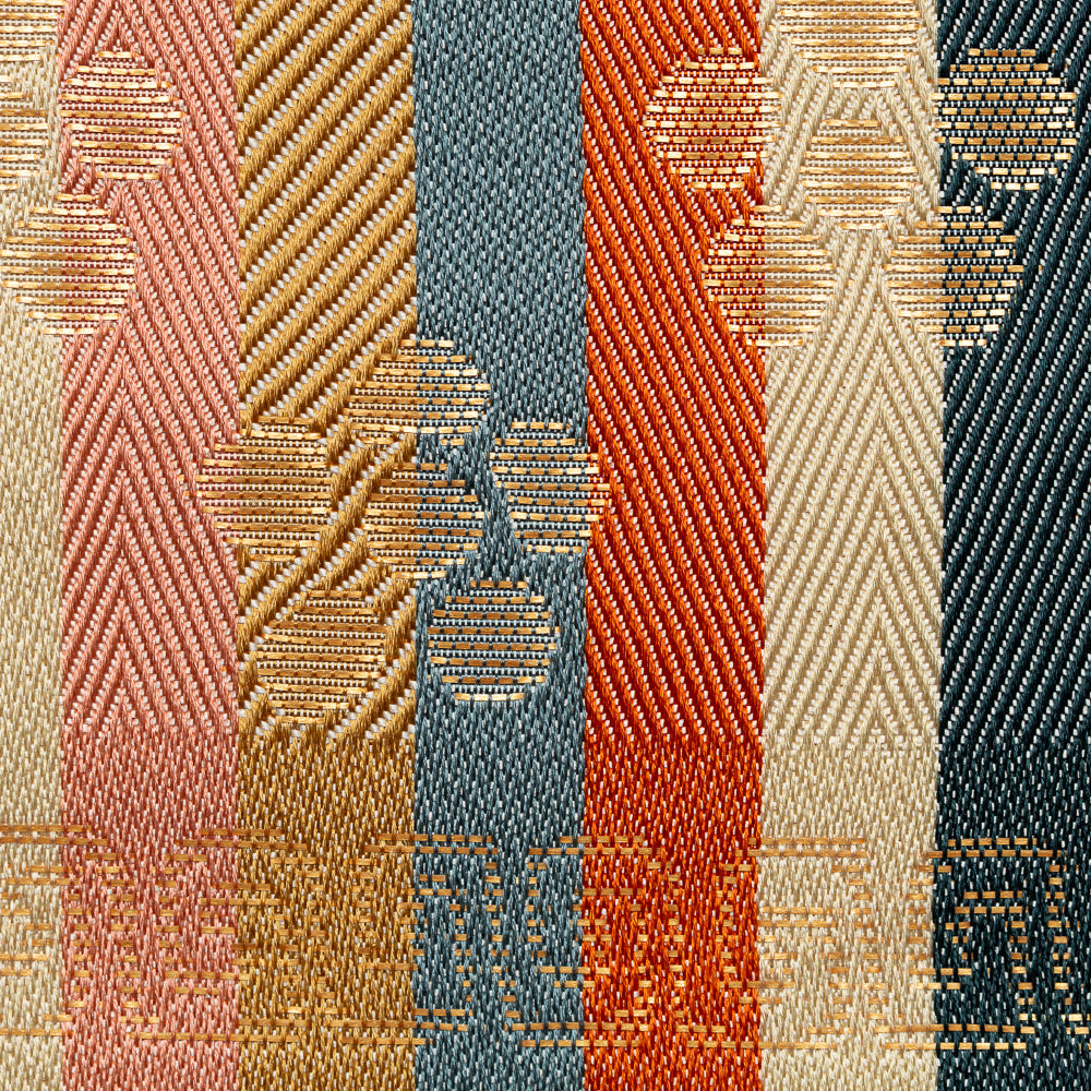 Detailed kinran gold brocade pattern of Iyo Sudare Nishijin Kobukusa for the Japanese Way of Tea