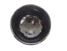 Top view of the Kawasaki Waraku Black Raku matcha bowl showing the dark glazed interior.