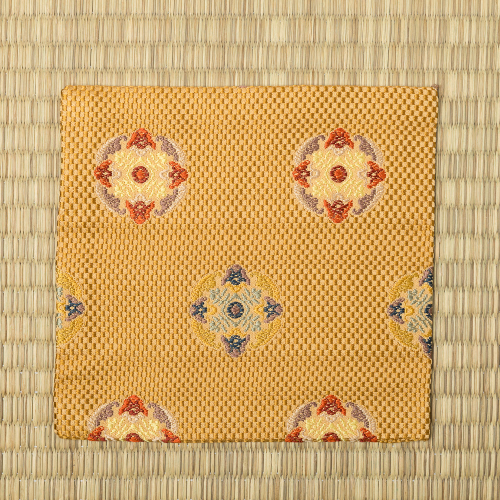 Japanese Nishijin silk kobukusa featuring an elegant Shosoin-inspired brocade design