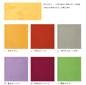 Color swatches with text and a grid layout on a white background