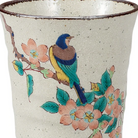 blue bird sakura teacup kutani ware
