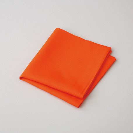 Orange Silk Fukusa Shin handcrafted in Kyoto by Kitamura Tokusai for Urasenke and Omotesenke tea practice.