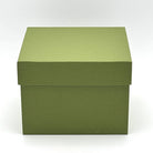 Green presentation gift box included with the hand-painted sakura and songbird matcha bowl.