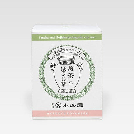 Tea package with Japanese text and a traditional teapot design on a white background