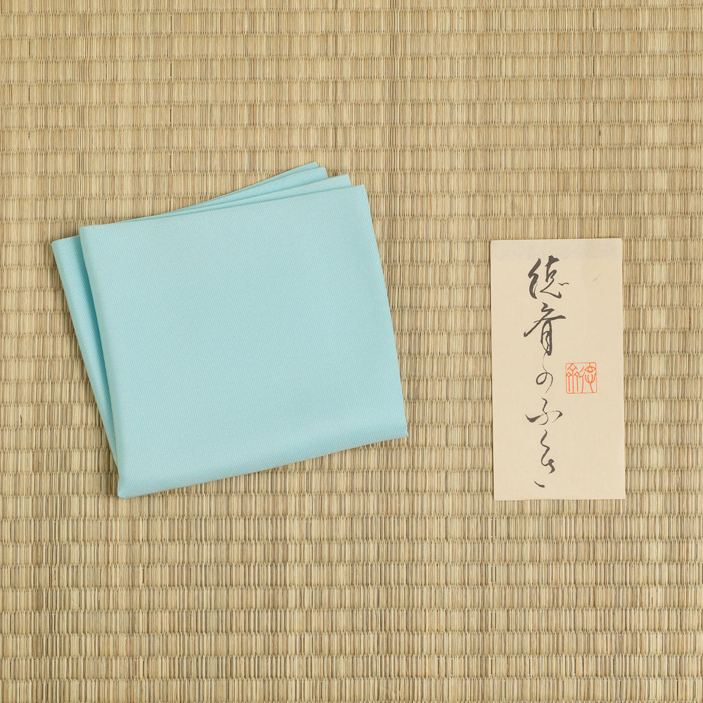 Sky Blue Japanese silk fukusa for Way of Tea, Chado, Omotesenke and Urasenke tea ceremony