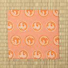 Full repeating rooster motif of the Torimaru Kin Futsu Kyoto Nishijin silk textile for Japanese tea ceremony, Fukusa Cloth and Chanoyu.