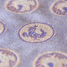 Close-up of the Torimaru Kin Futsu rooster medallion woven in Kyoto Nishijin silk for Chado, Sado and traditional Japanese tea ceremony.
