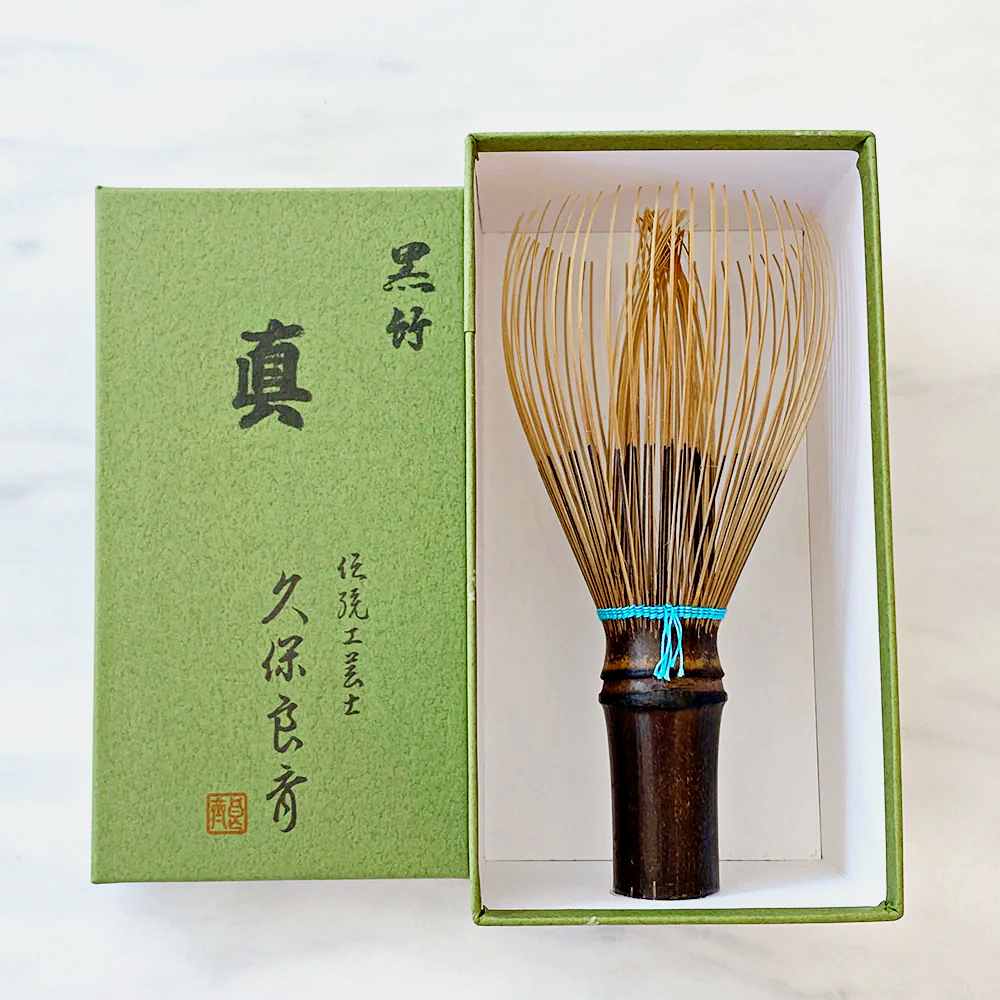 Black Bamboo Whisk with Color String Kurotake Takayama Chasen