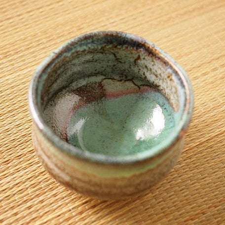 Turquoise Grey Pink Gradation Matcha Tea Bowl l 青均窯 抹茶碗 美濃焼 日本製