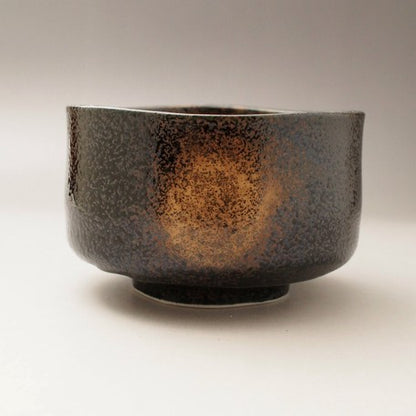 Black Gold Matcha Tea Bowl Blue