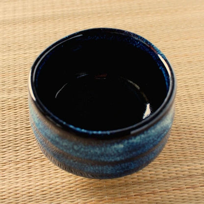 Navy Konnamako Matcha Tea Bowl