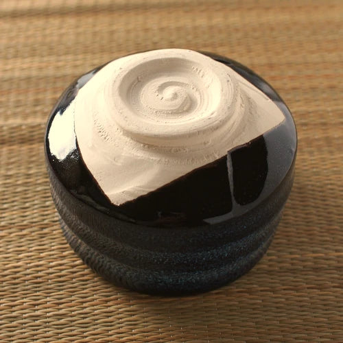 Navy Konnamako Matcha Tea Bowl 紺なまこ 抹茶碗 美濃焼 日本製