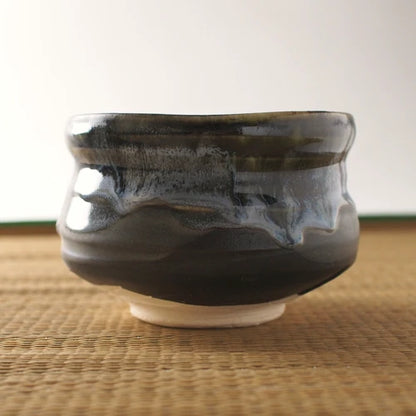 Black Unofunagashi Matcha Bowl